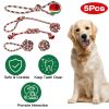 5Pcs Christmas Dog Rope Chew Toys Dog Interactive Toys Set for Puppy Small Medium Aggressive Chewers Dogs Training Teething Playing
