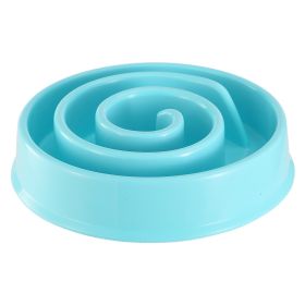 Dog Cat Slow Feeder Bowl Pet Interactive Maze Feeder Bowl Anti-Bloat Feeding Plate (Option: Blue)